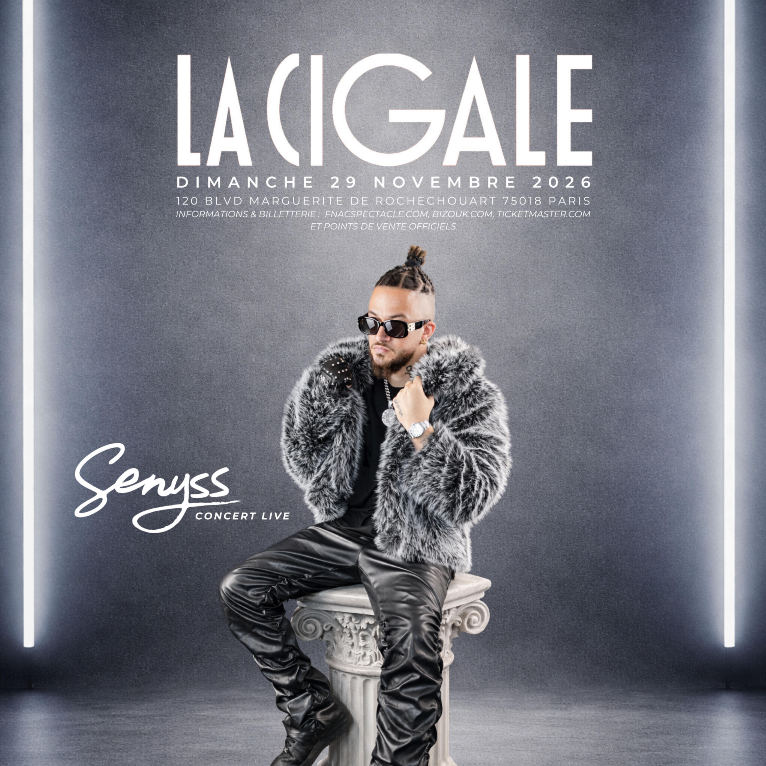 Prochain Concert Senyss à la Cigale de Paris.